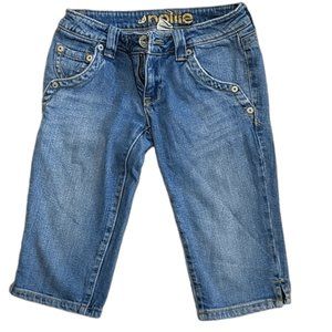 Nollie Long Denim Blue Jean Shorts 12" Inseam 20" Long Size 00 Board